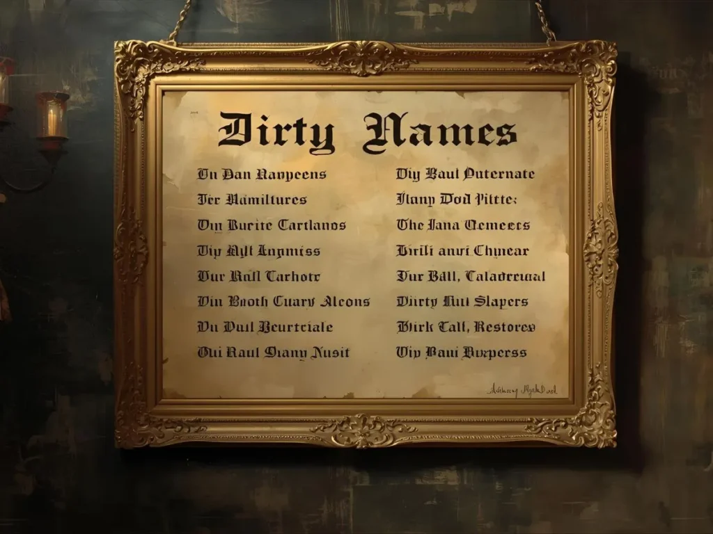 Dirty Names to Call Someone