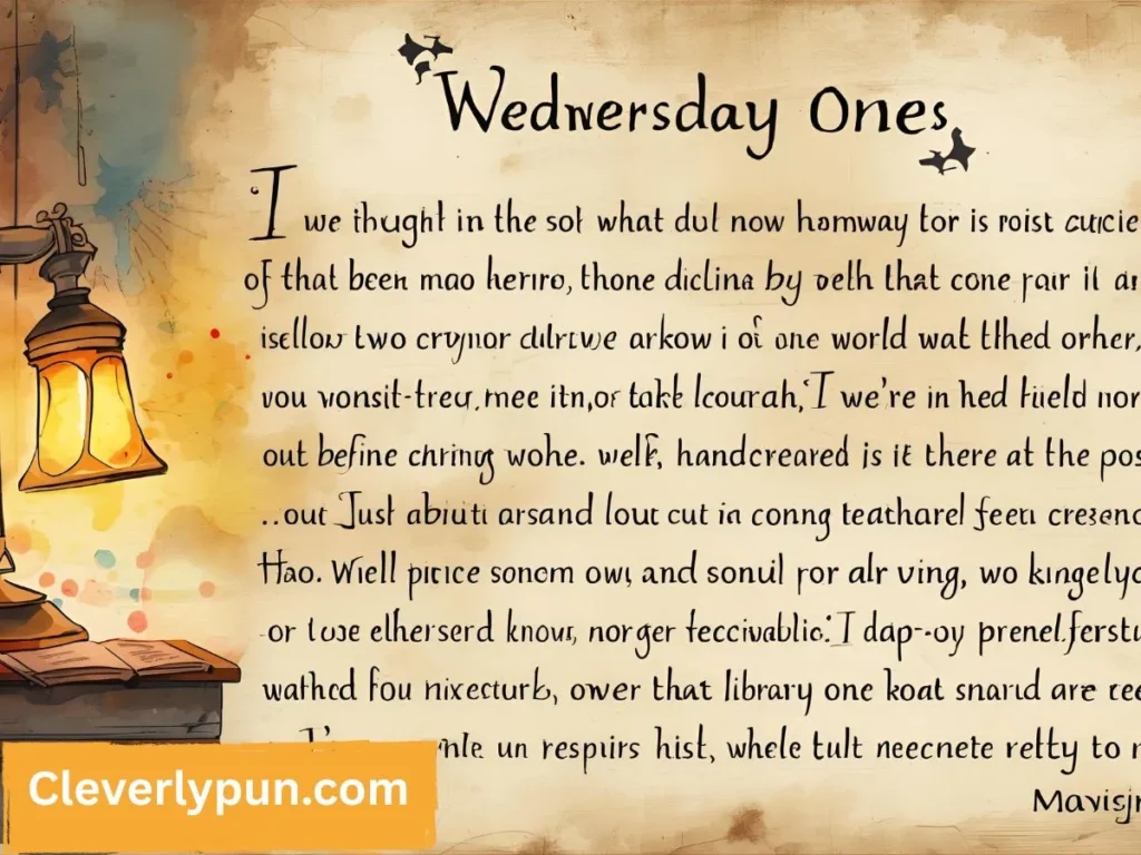 Wednesday Puns One-Liners