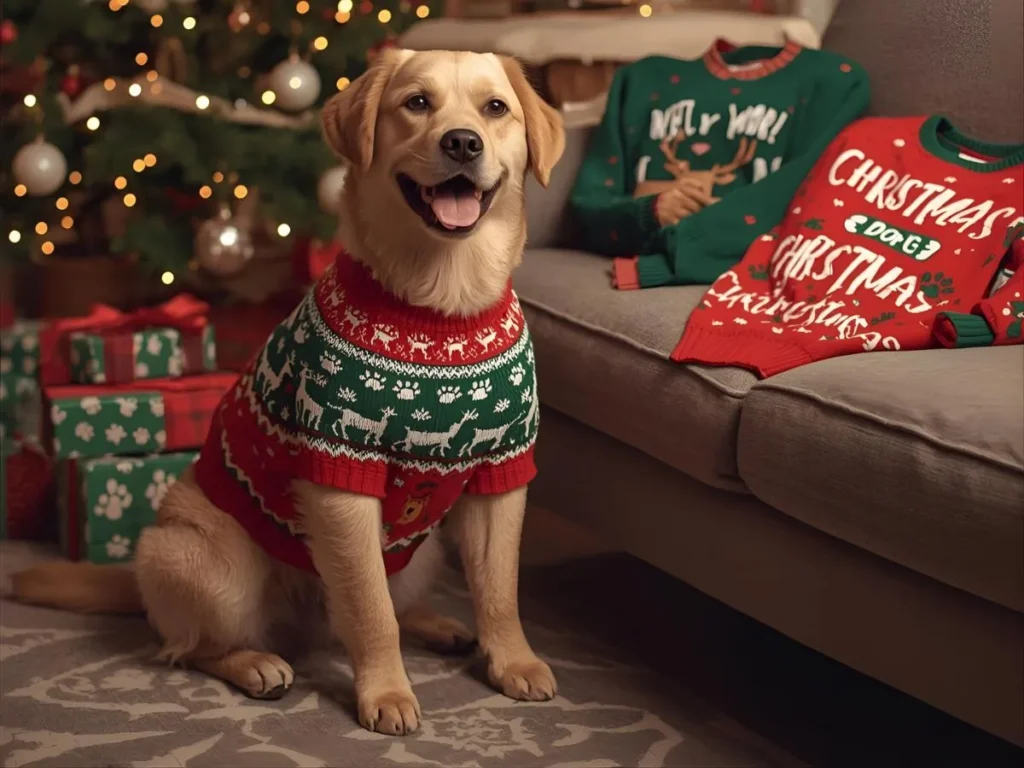 Dog Christmas Sweater Puns