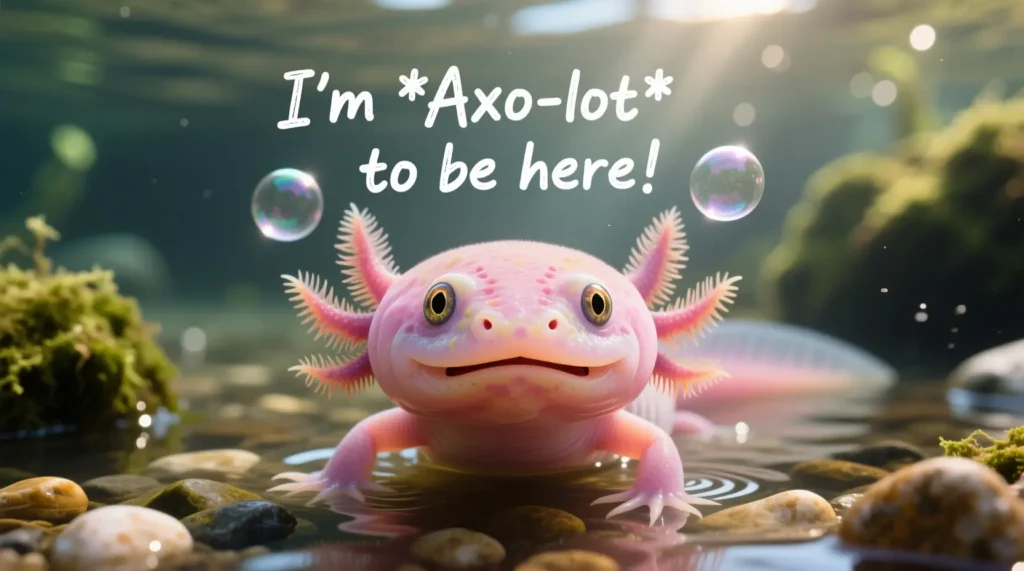 Clever Axolotl Wordplay Puns