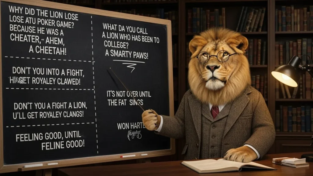 Clever Lion Puns with Smart Wordplay