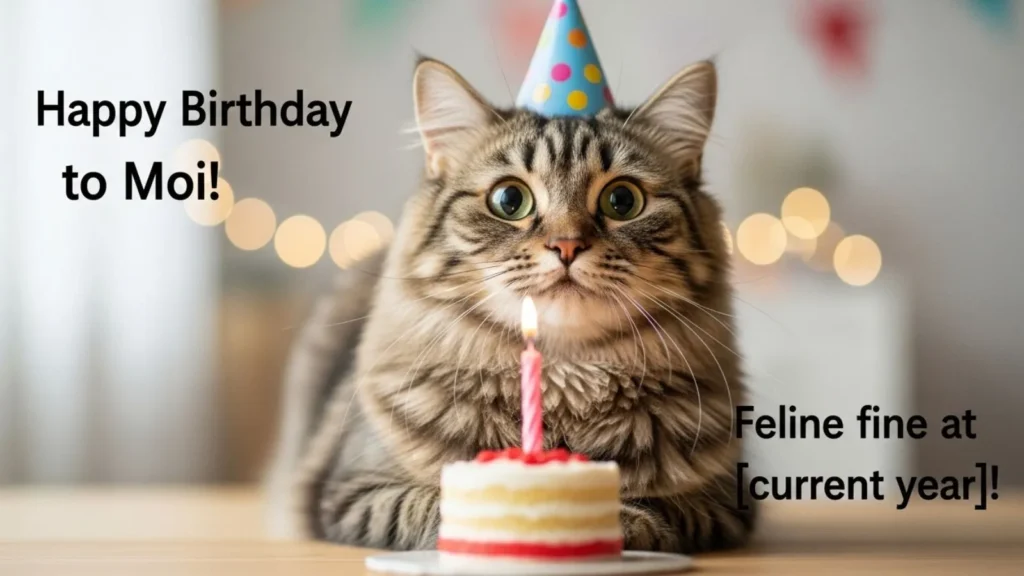 Cute Cat Birthday Captions for Instagram