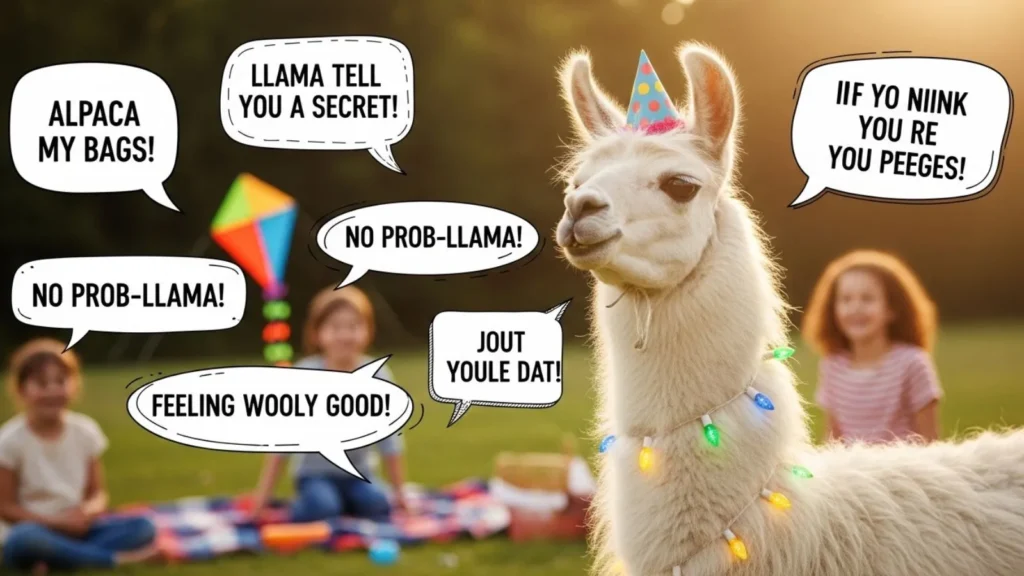 Cute Llama Puns for Kids and Family Fun