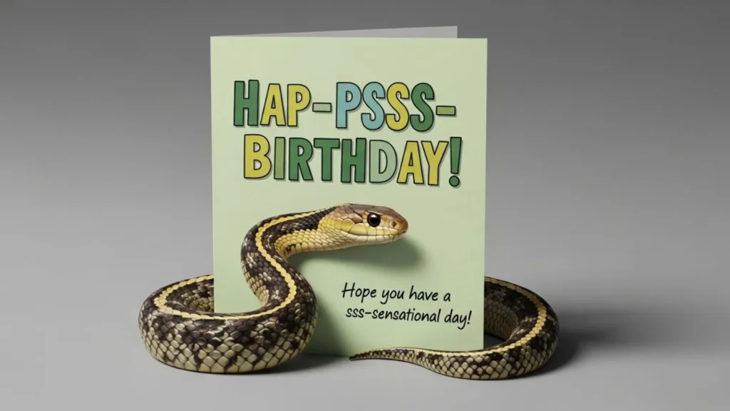 Snake Birthday Puns and Card Messages